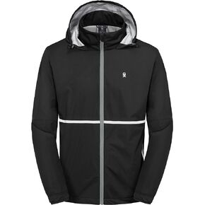 Little Donkey Andy Men's Packable Rain Running Jackets Cycling WindBreakers Lightweight Reflective Windproof