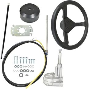 labwork 10FT Outboard Boat Rotary Steering System with Wheel Replacement for SS13710 Marine