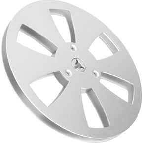 1/4 7 Inch Empty Reel for Reel to Reel Tape Recorder for Open Reel Sound Deck, Aluminum Alloy Recording Takeup Reel with 6 Hole, Replacement Opening Machine Part