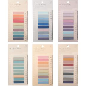 Potanro Sticky Tabs 1200 Pcs Sticky Book Tabs Colorful Annotation Tabs, Writable Transparent Sticky Notes Page Sticky Notes for School Supplies and Office Supplies (6 Sheets)