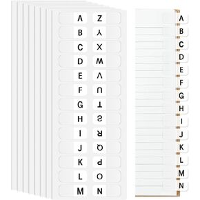 A-Z tabs Sticky Alphabet Tabs Colorful Self-Adhesive Letter Tabs Small Alphabetical Index Tab for Notebook Textbook Dictionary (208 pcs)