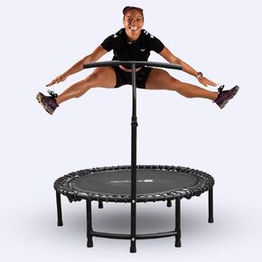 Fitness Trampoline for Adults and Kids, Indoor Rebounder Exercise Trampoline for Workout Fitness for Quiet and Safely Cushioned Bounce Workout