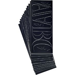 Westcott LetterCraft Removeable Vinyl Lettering, Nueva, 4-Inch, Black (15859)