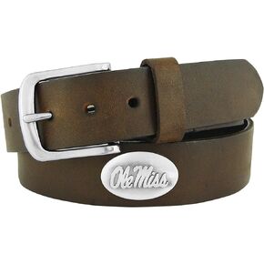 NCAA Mississippi Old Miss Rebels Zep-Pro Leather Concho Belt