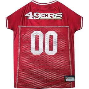NFL San Francisco 49ers Dog Jersey, Size: Large. Best Football Jersey Costume for Dogs & Cats. Licensed Jersey Shirt