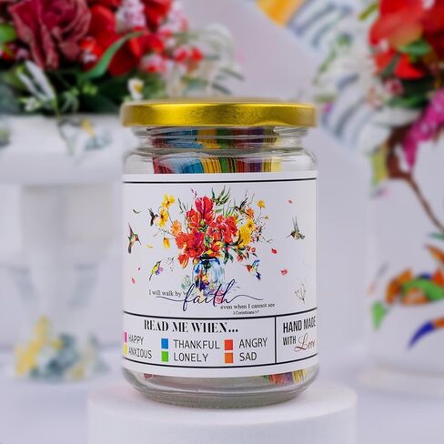 Bible Verses in a Jar,Bible Verses for Emotions and Feelings,Bible Verse Jar,Bible Verse Cards,Scripture Cards,Scripture Jar,Christian Bible Gifts,Give the Comfort of God's (Brown Label) in Saudi Arabia