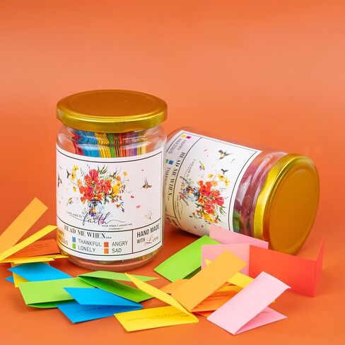 Bible Verses in a Jar,Bible Verses for Emotions and Feelings,Bible Verse Jar,Bible Verse Cards,Scripture Cards,Scripture Jar,Christian Bible Gifts,Give the Comfort of God's (Brown Label) in Saudi Arabia