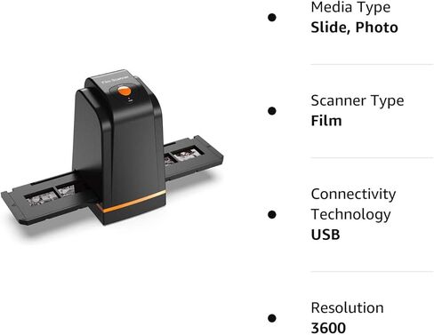 ماسح ضوئي لشرائح الأفلام DIGITNOW 135 يحول الصور السلبية والشرائح والأفلام إلى صور رقمية، ويدعم MAC/Windows XP/Vista/ 7/8/10 in Kuwait