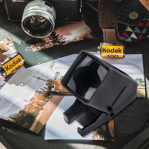 عارض شرائح وأفلام مقاس 35 مم، عارض سلبي، عرض مضاء بإضاءة LED على سطح المكتب، تكبير 3X، يعمل بمنفذ USB in Kuwait