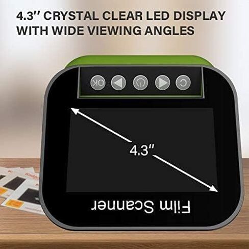 KEDOK Film and Slide Scanner with 4.3'' LCD Screen 22MP High-Resolution Negative Convert Color & B&W, 35mm, 126, 110, Super 8 Negatives Slides to JPEG, Support HDMI/USB Output in Kuwait