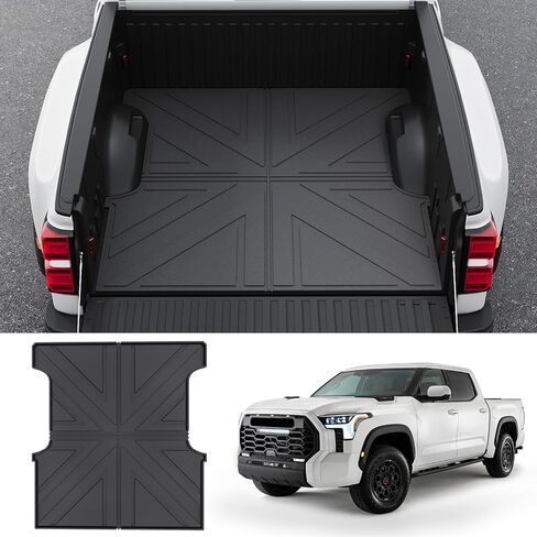 حصيرة سرير الشاحنة متوافقة مع 2022 2023 2024 Toyota Tundra 5.5FT بطانة سرير قصيرة لجميع الأحوال الجوية TPE بطانة سرير صندوق السيارة لملحقات Toyota Tundra 2022-2024 in Saudi Arabia