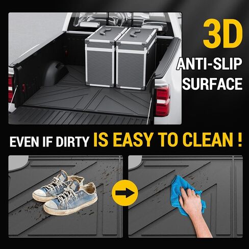 حصيرة سرير الشاحنة متوافقة مع 2022 2023 2024 Toyota Tundra 5.5FT بطانة سرير قصيرة لجميع الأحوال الجوية TPE بطانة سرير صندوق السيارة لملحقات Toyota Tundra 2022-2024 in Saudi Arabia