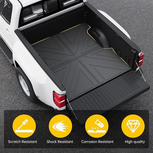 حصيرة سرير الشاحنة متوافقة مع 2022 2023 2024 Toyota Tundra 5.5FT بطانة سرير قصيرة لجميع الأحوال الجوية TPE بطانة سرير صندوق السيارة لملحقات Toyota Tundra 2022-2024 in Saudi Arabia