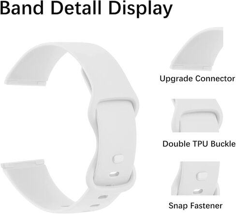 4 قطع من الأربطة الرياضية المتوافقة مع Fitbit Sense/Versa 3، أساور معصم بديلة من السيليكون الناعم الكلاسيكي للساعة الذكية Versa 3 للنساء والرجال in Kuwait