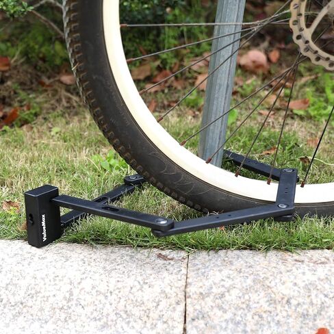 قفل دراجة قابل للطي من فاليو ماكس، قفل آمن عالي التحمل مضاد للسرقة، مع مفتاحين من الفولاذ المقاوم للصدأ ودعامة تثبيت للدراجات/الدراجات النارية/الدراجات البخارية/الأبواب القابلة للطي، لون أسود in Kuwait