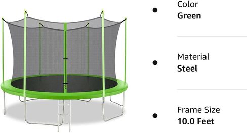 8FT 10FT 12FT 14FT Trampoline with Enclosure Net Outdoor Jump Rectangle Trampoline - ASTM Approved-Combo Bounce Exercise Trampoline PVC Spring Cover Padding for Kids and Adults in Saudi Arabia