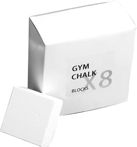 Jenny's Choice Gym Chalk Blocks, White, 2oz, 8-Pack Box. Sport Hand Chalk (Gym Hand Chalk White Blocks, Soft,2oz, 8-Pack Box.) in Saudi Arabia