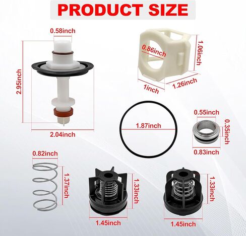 0888527 Total Repair Kit Included Total Relief Valve Repair Kit, First & Second Check Valve Repair Kit, Retainer Replacement for 3/4" 009M3 Reduced Pressure Zone Assembly in Kuwait
