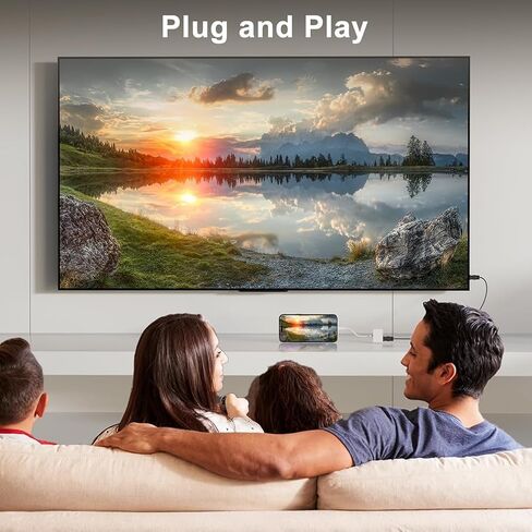 محول Lightning إلى HDMI [معتمد من Apple MFi]، محول شاشة 1080 بكسل مع منفذ شحن Lightning، محول iPhone إلى HDMI متوافق مع أجهزة iOS للتلفزيون/جهاز العرض/الشاشة in Kuwait