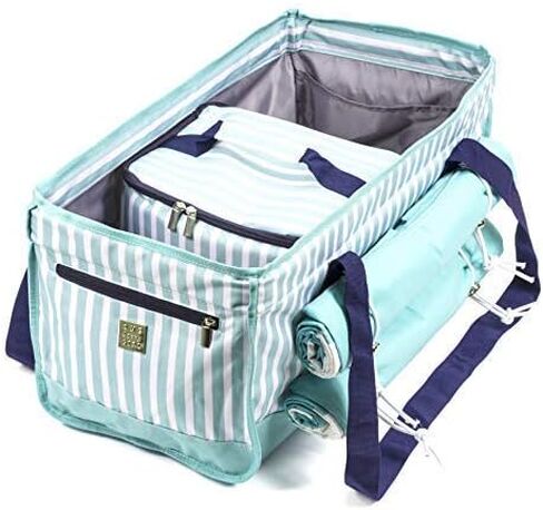 Savvy Beach Canvas Tote Bag with Beach Towel Set and Cooler Bag, Oversized Waterproof Bag for Women, Multifunctional Utility Tote for Outdoor, Large Summer Gifts for Beach Lovers in Kuwait