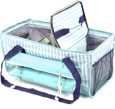 Savvy Beach Canvas Tote Bag with Beach Towel Set and Cooler Bag, Oversized Waterproof Bag for Women, Multifunctional Utility Tote for Outdoor, Large Summer Gifts for Beach Lovers in Kuwait