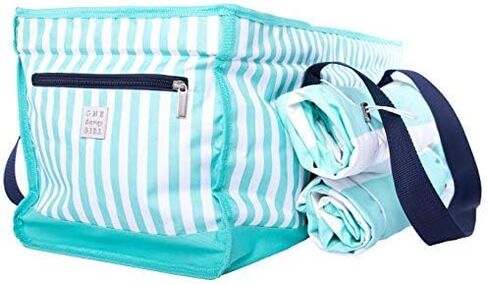 Savvy Beach Canvas Tote Bag with Beach Towel Set and Cooler Bag, Oversized Waterproof Bag for Women, Multifunctional Utility Tote for Outdoor, Large Summer Gifts for Beach Lovers in Kuwait