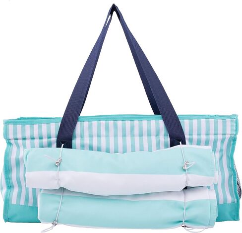 Savvy Beach Canvas Tote Bag with Beach Towel Set and Cooler Bag, Oversized Waterproof Bag for Women, Multifunctional Utility Tote for Outdoor, Large Summer Gifts for Beach Lovers in Kuwait