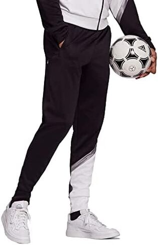 بنطال تريكو مدبب 3-Stripes للرجال من adidas (أسود/أبيض/أسود أساسي، XX-Large) in Saudi Arabia