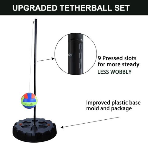 CROWN ME Tetherball Ball and Rope Set- Tetherball Ball with Rope and Carabineer Hoop in Kuwait