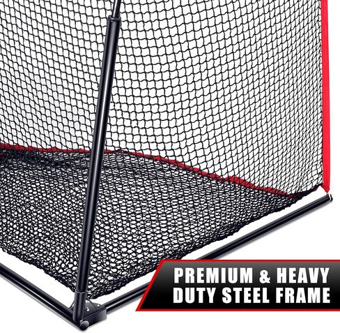 شبكة جولف Champkey مقاس 10 × 7 بوصة مع بساط جولف ثلاثي العشب مقاس 16 × 25 بوصة - إطار فولاذي شديد التحمل للقيادة في الفناء الخلفي، داخلي/خارجي، شبكة ممارسة تقطيع الجولف/التأرجح in Kuwait