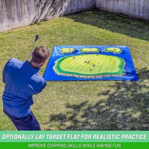 ألعاب الجولف GoSports Chip N' Stick مع كرات الجولف Chip N' Stick - أهداف كبيرة الحجم مع حصيرة التقطيع - اختر الكلاسيكية أو السهام أو الجزر in Kuwait