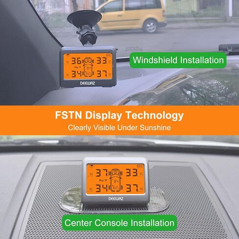 نظام مراقبة ضغط الإطارات، DEEWAZ MY77T Solar TPMS، نظام مراقبة ضغط الإطارات مع 4 أجهزة استشعار TPMS داخلية، 0-116 رطل لكل بوصة مربعة لسيارة SUV MPV بيك اب سيدان على الطرق الوعرة in Kuwait