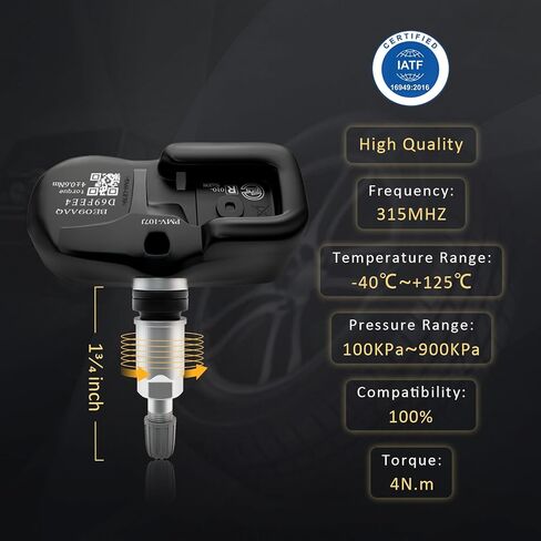 مستشعر Marsflex TPMS 42607-33021 مناسب لسيارة Toyota Lexus Rav4 Camry 4Runner Tacoma Corolla، استبدال أجهزة استشعار مراقبة ضغط الإطارات PMV-107J 42607-33011 315 ميجا هرتز 4 قطع in Saudi Arabia