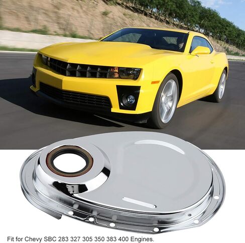 مجموعة غطاء سلسلة التوقيت، طقم غطاء سلسلة التوقيت الحديدي، براغي ختم سلسلة توقيت السيارة، بديل مناسب لمحركات Chevy SBC 283 327 305 350 383 400 in Kuwait