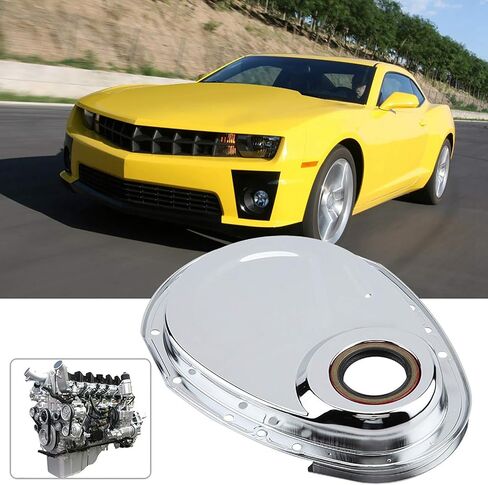 مجموعة غطاء سلسلة التوقيت، طقم غطاء سلسلة التوقيت الحديدي، براغي ختم سلسلة توقيت السيارة، بديل مناسب لمحركات Chevy SBC 283 327 305 350 383 400 in Kuwait