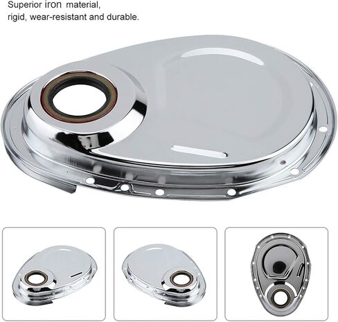 مجموعة غطاء سلسلة التوقيت، طقم غطاء سلسلة التوقيت الحديدي، براغي ختم سلسلة توقيت السيارة، بديل مناسب لمحركات Chevy SBC 283 327 305 350 383 400 in Kuwait