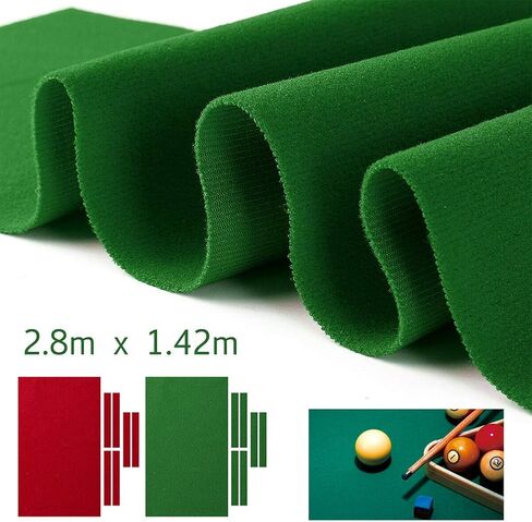 MOIAK Professional 2.8m نايلون بلياردو طاولة بلياردو مفرش طاولة + 6 قطع شرائط، قماش بلياردو سنوكر لباد لحمام البلياردو الداخلي in Saudi Arabia