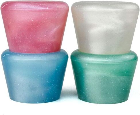 Capetos Roller Skate Durable 82A PU Rubber Brake Toe Stoppers 2-Pack with Screws - Glitter Pearl in Saudi Arabia