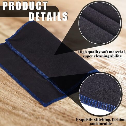 Bowing Shammy Rag Cleaning Pad Bowling Ball Towel to Wipe The Ball Microfiber Bowling Towels Bowling Ball Leather Towels, 12 x 10 Inches (Black) in Saudi Arabia