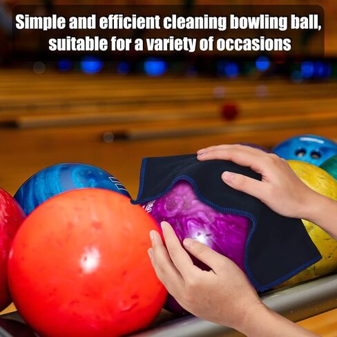 Bowing Shammy Rag Cleaning Pad Bowling Ball Towel to Wipe The Ball Microfiber Bowling Towels Bowling Ball Leather Towels, 12 x 10 Inches (Black) in Saudi Arabia