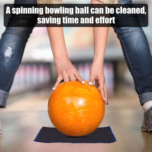 Bowing Shammy Rag Cleaning Pad Bowling Ball Towel to Wipe The Ball Microfiber Bowling Towels Bowling Ball Leather Towels, 12 x 10 Inches (Black) in Saudi Arabia