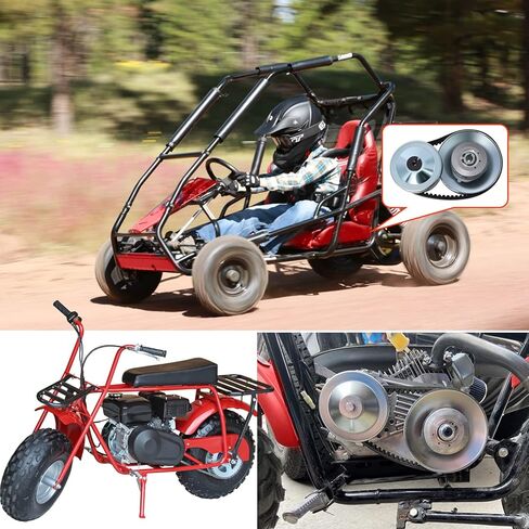 مجموعة محول عزم الدوران من سلسلة 30 (قابض مدفوع 5/8 بوصة + تجويف 3/4 بوصة + حزام 725) دراجة صغيرة غير متماثلة بقطر 6 بوصة تحل محل 219457A 219552 متوافقة مع Comet Manco Yerf Dog in Kuwait