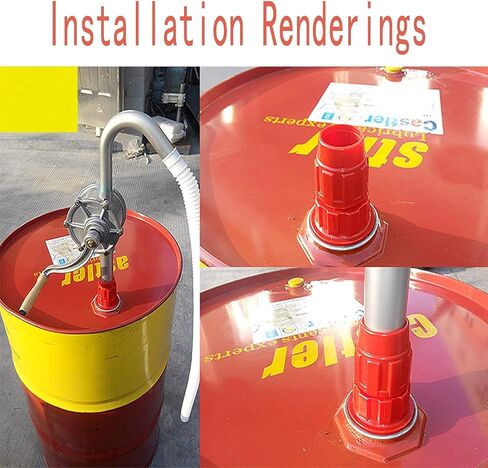 GOTOTOP Hand Pump 70Rpm Aluminum Alloy Hand Crank Oil Barrel Drum Pump Pumping Petrol Pump in Saudi Arabia