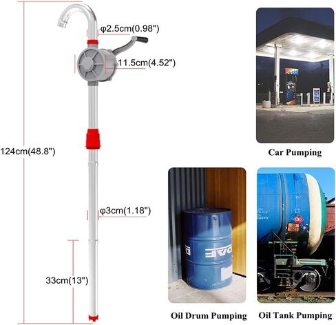 GOTOTOP Hand Pump 70Rpm Aluminum Alloy Hand Crank Oil Barrel Drum Pump Pumping Petrol Pump in Saudi Arabia