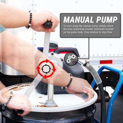 مضخة TERA PUMP شديدة التحمل من الألومنيوم المصبوب 3:1 أسطوانة معززة دوارة تعمل بالبنزين مضخة وقود الديزل للاستخدام على 15 و30 و55 جالونًا، نقل سريع عند 18 جالونًا في الدقيقة in Saudi Arabia