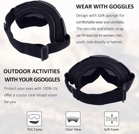 نظارات الدراجات النارية ATV Motocross Goggles Dirt Bike Racing Riding Goggles Off Road MX OTG Goggles Windproof Dustproof Ski Goggles نظارات السلامة الواقية (إطار أبيض أحمر + عدسات ملونة) in Saudi Arabia