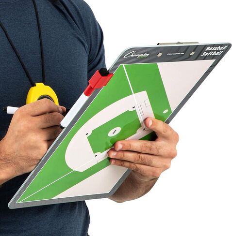 Champion Sports Large & XL Dry Erase Board For Coaching - Whiteboards for Strategizing, Techniques, Plays - 2-Sided Boards with Front Side Full Field - Backside Half Field and Lineup in Kuwait