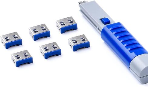 Smart Keeper USB Port Locks Basic with Key - 6 Lock 1 Key (Dark Blue) in Saudi Arabia