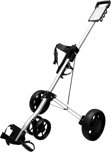 JJM Push-Pull Golf Cart, 4 Wheels Smooth and Lightweight Aluminum Alloy Folding Golf Cart for Standard Golf Bag in Kuwait