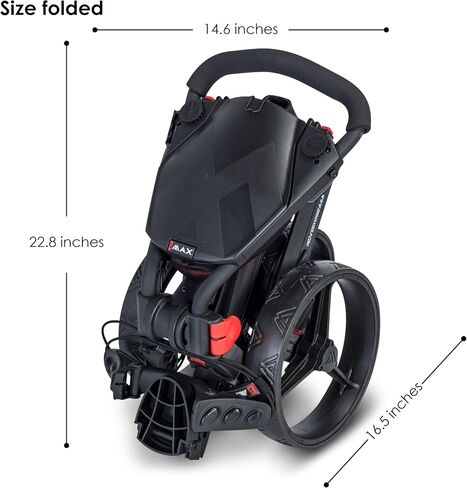 عربة دفع جولف بيج ماكس IQ+ ذات 3 عجلات | خفيفة الوزن للغاية | سريع الطي | سحب العربة | حامل بطاقة الأداء | قوس حقيبة قابل للتعديل in Kuwait